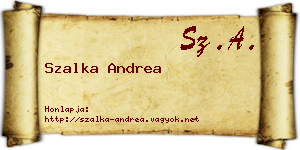 Szalka Andrea névjegykártya